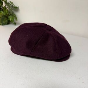 Deep Red Newsboy Cap